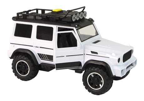 Leksaksbil offroad med friktionsdrift ljus & ljud vit 23 cm 3+ år