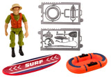 Leksaksbil off-road surfbil med surfare, surfbräda & tillbehör 3+