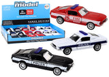 Leksaksbil polis/brandbil 12 cm metall friktionsdrift ljus 12-pack