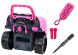 Leksaksbil verkstad DIY demonteringskit rosa med ljud/ljus, 3+ år