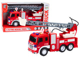 Leksaksbrandbil 1:16 med vattenspruta, ljus/ljud, friktion 26,5 cm