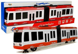 Leksaksbuss 47 cm med friktionsdrift och gummihjul, 3+ år