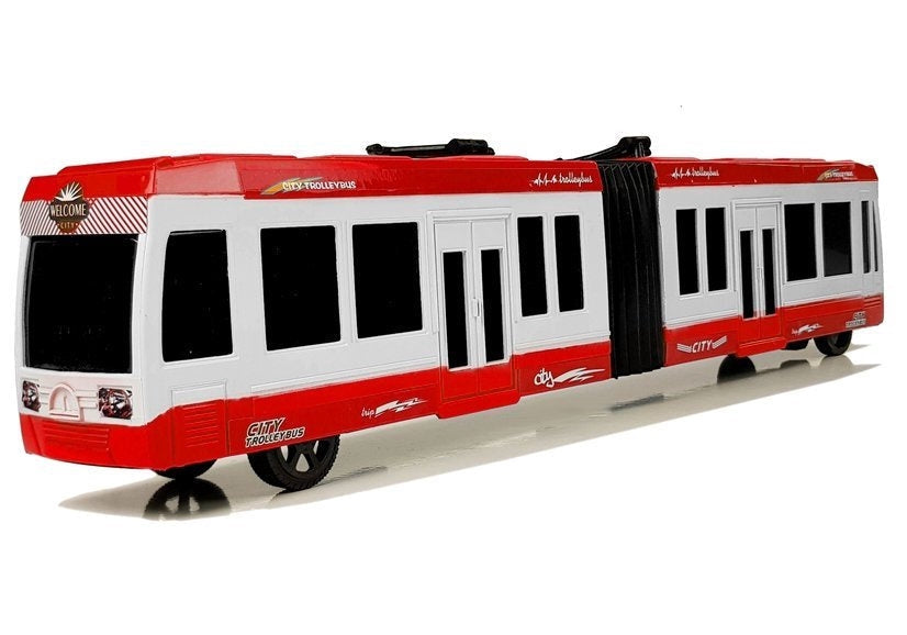 Leksaksbuss 47 cm med friktionsdrift och gummihjul, 3+ år