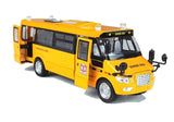 Leksaksbuss skolbuss i metall 23 cm med ljud/ljus och pull-back