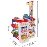 Leksaksbutikset med kassaapparat, skanner ljus/ljud & shoppingvagn