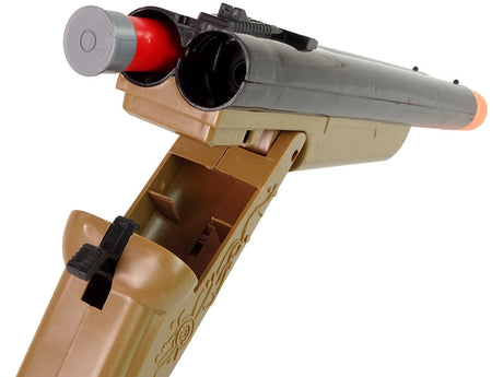 Leksakscowboy shotgun med ljudeffekt och 4 patroner, 46 cm, 3+