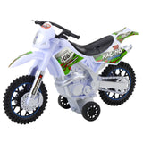 Leksakscross motorcykel med ljus/ljud 27 cm grön/vit inkl batterier