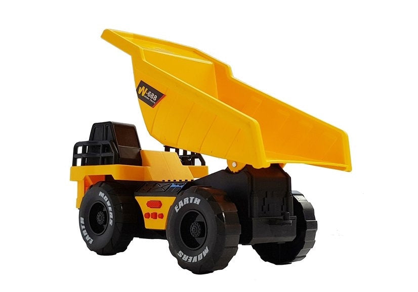 Leksaksdumper 25 cm med friktionsdrift, ljud och ljus, 3+ år