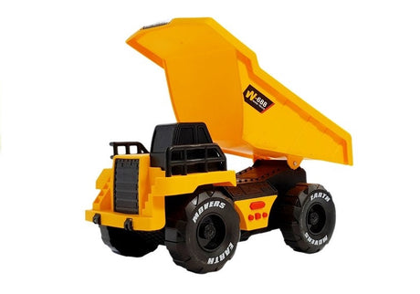 Leksaksdumper 25 cm med friktionsdrift, ljud och ljus, 3+ år