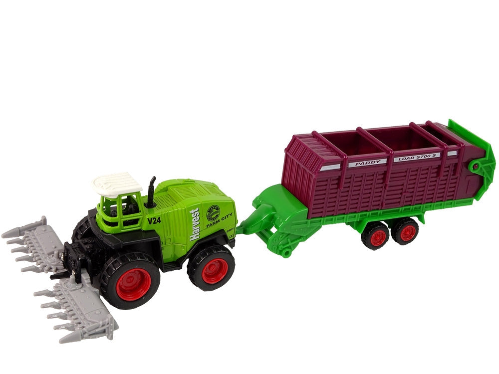 Leksaksfordon lantbruk set 12 delar metall/plast med 3 traktorer