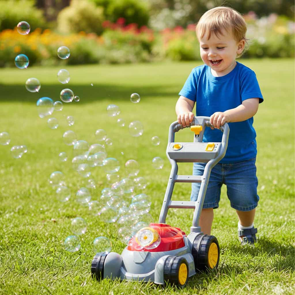 Leksaksgräsklippare med bubbelmaskin, ljud & ljus, 3+ år