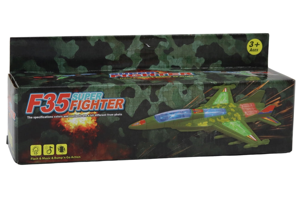 Leksaksjaktplan 30 cm med ljud, LED-ljus och hinderundvikande sensor