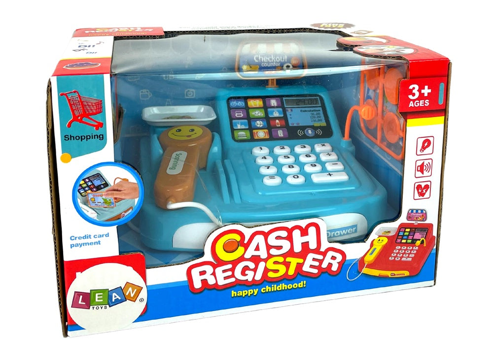 Leksakskassa med scanner, våg & kortläsare inkl. mynt, 3+ år