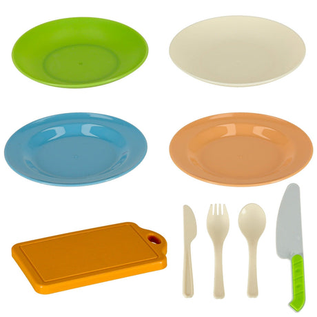 Leksakskök set med diskho, spis, skärbara grönsaker & shoppingvagn