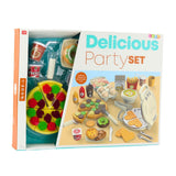 Leksaksmatlagning set 23 delar med våffeljärn, pizza och tillbehör