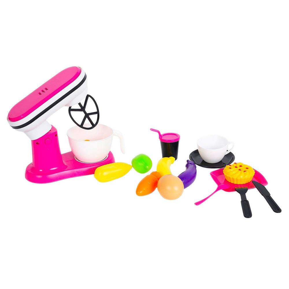Leksaksmixer matberedare i plast med tillbehör, batteridriven