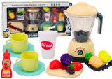Leksaksmixer set med ljus/ljud, vattenvirvel, frukt & tillbehör