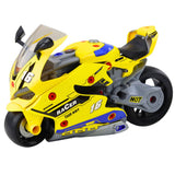 Leksaksmotorcykel 2-i-1 med verkstad ljus/ljud rökfunktion 43 cm