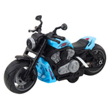 Leksaksmotorcykel i plast blå med ljus och ljud 22,5 cm