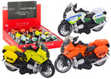 Leksaksmotorcykel med friktionsdrift 16 cm, 6-pack (slumpad design)
