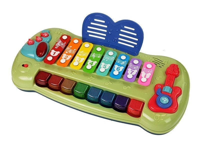 Leksakspiano baby grand med ljus, 8 toner och melodier, 18+ mån