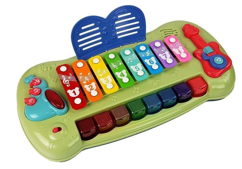 Leksakspiano baby grand med ljus, 8 toner och melodier, 18+ mån