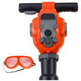 Leksakspneumatisk hammare med skyddsglasögon, ljud/vibration, orange