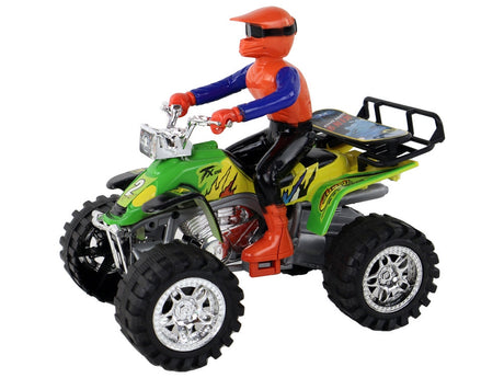 Leksaksquad friktionsdrift med pusher 19 cm grön/gul 3+ år