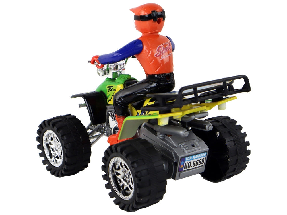 Leksaksquad friktionsdrift med pusher 19 cm grön/gul 3+ år