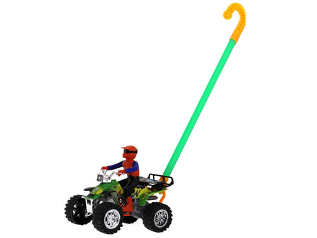 Leksaksquad friktionsdrift med pusher 19 cm grön/gul 3+ år