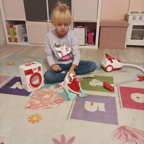 Leksaksset hushållsapparater 3-i-1 tvättmaskin strykjärn dammsugare