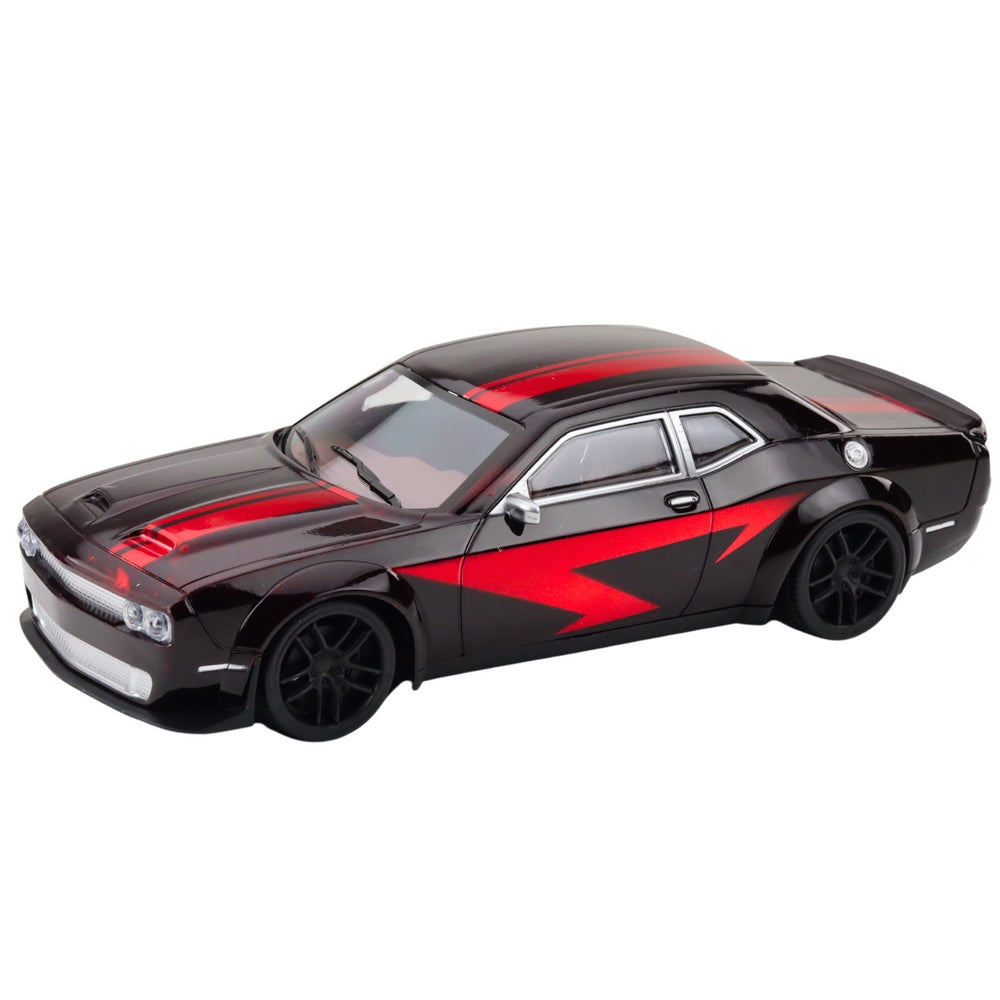 Leksaks sportbil med bakhjulsdrift push-and-go 28 cm svart/röd