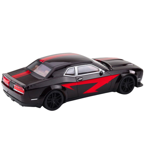 Leksaks sportbil med bakhjulsdrift push-and-go 28 cm svart/röd