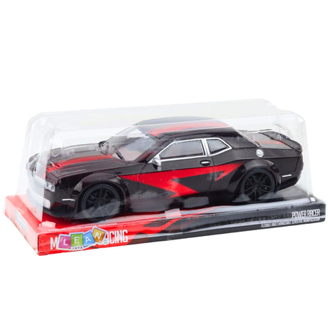 Leksaks sportbil med bakhjulsdrift push-and-go 28 cm svart/röd