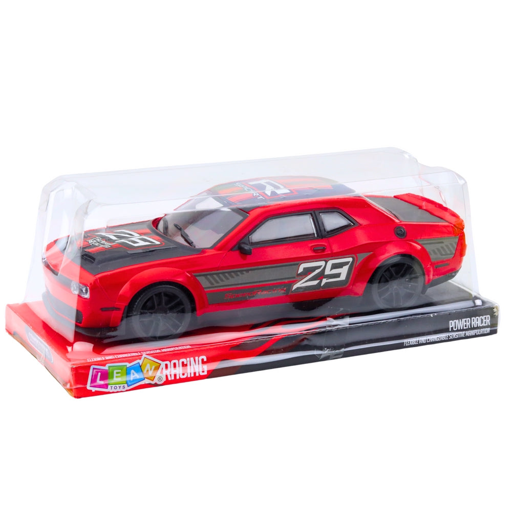 Leksaks sportbil med bakhjulsdrift push-and-go röd 28 cm nr 29