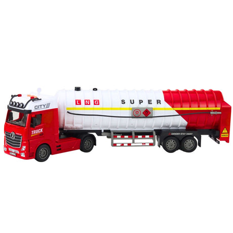 Leksakstankbil 61 cm med ljus/ljud och vattenpump, inkl. 3x AG13