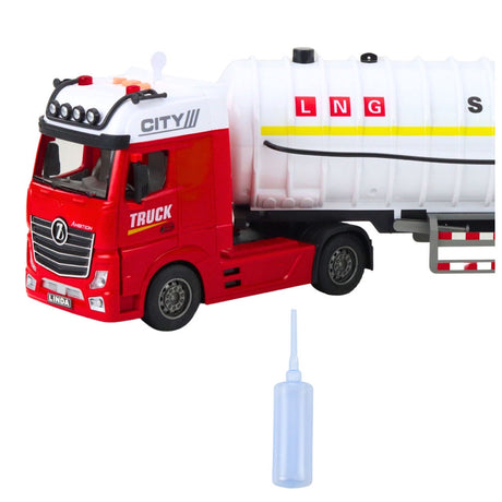 Leksakstankbil 61 cm med ljus/ljud och vattenpump, inkl. 3x AG13