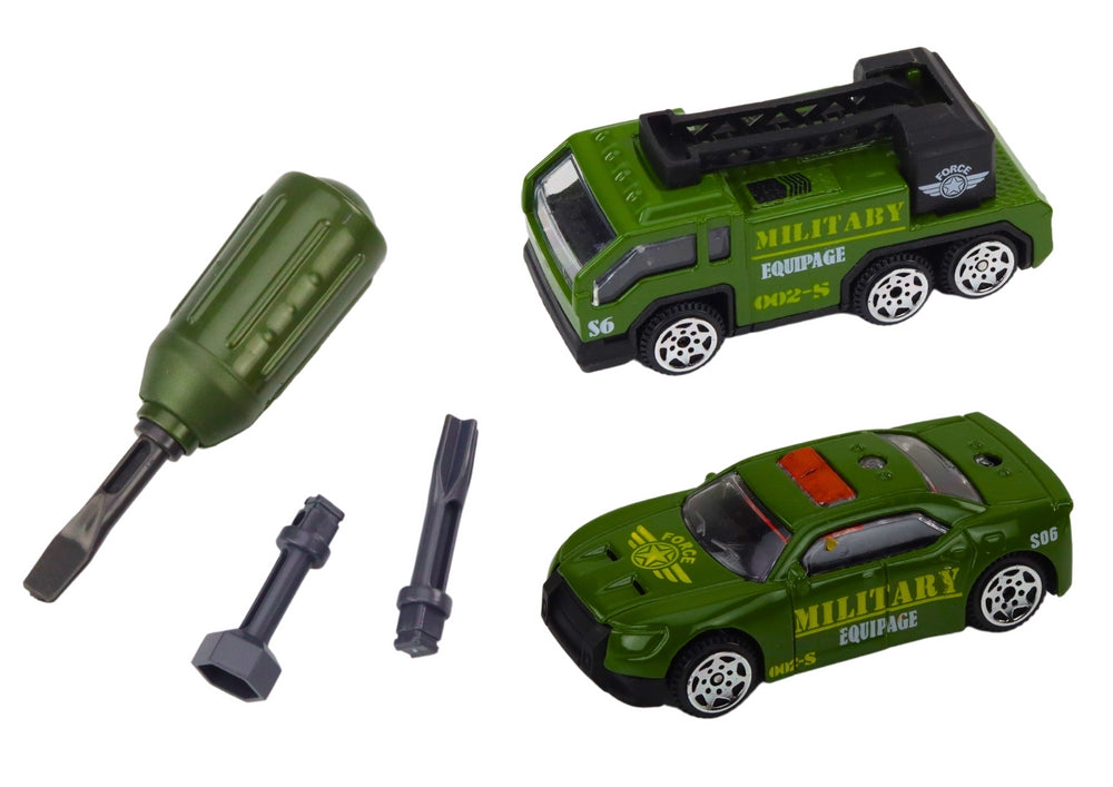 Leksakstank demonterbar 42 cm med ljus/ljud och 2 militärfordon