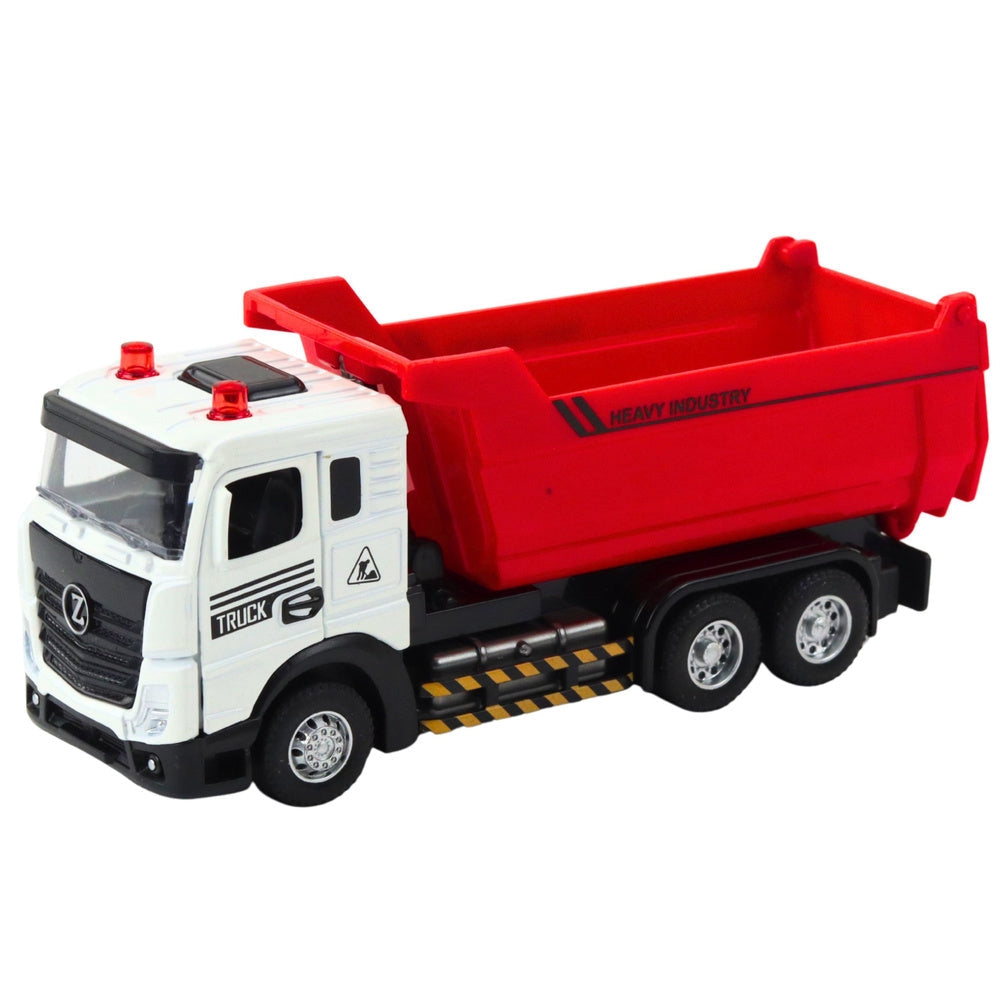 Leksaks tipptruck i metall med rörlig tippkropp, ljus/ljud, 3x AG13