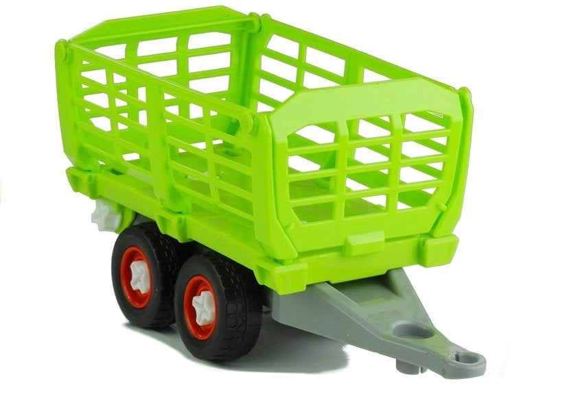 Leksakstraktor med trailer och skruvmejsel, demonterbar, 43 cm