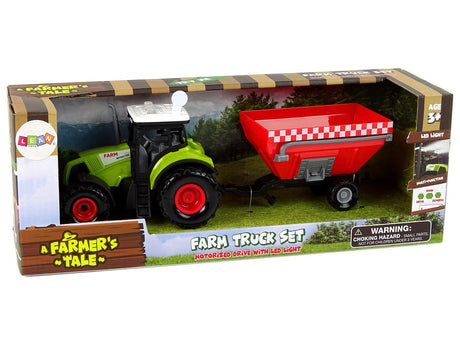 Leksakstraktor med vagn, ljud och ljus, inkl. batterier, 3+ år