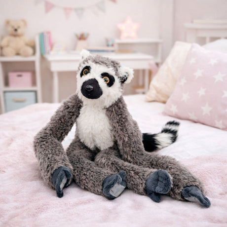 Lemur kramdjur mjuk med vikter och kardborrefästen 35 cm