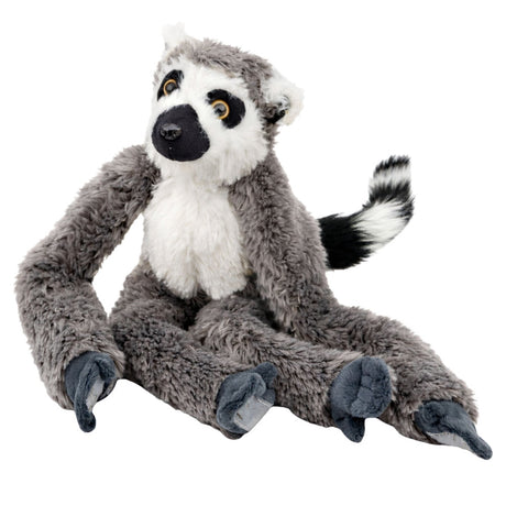 Lemur kramdjur mjuk med vikter och kardborrefästen 35 cm