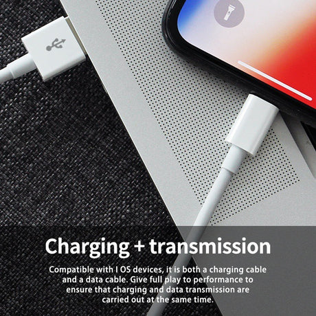 Lightning till USB-kabel 1 m vit 2-pack för iPhone/iPad, laddning & synk
