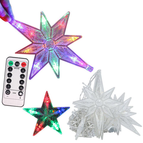 Ljusslinga ljusgardin stjärnor RGB 138 LED USB 5 m med fjärrkontroll
