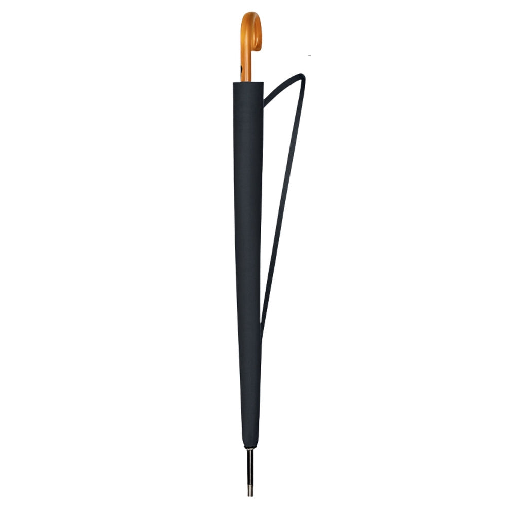 Långparaply 24 ribbor 115 cm automatisk öppning/stängning med fodral
