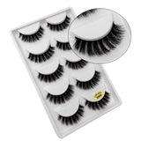 Lösögonfransar 3D faux mink svarta 11 mm 5 par (10 st)