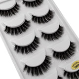 Lösögonfransar 3D faux mink svarta 11 mm 5 par (10 st)