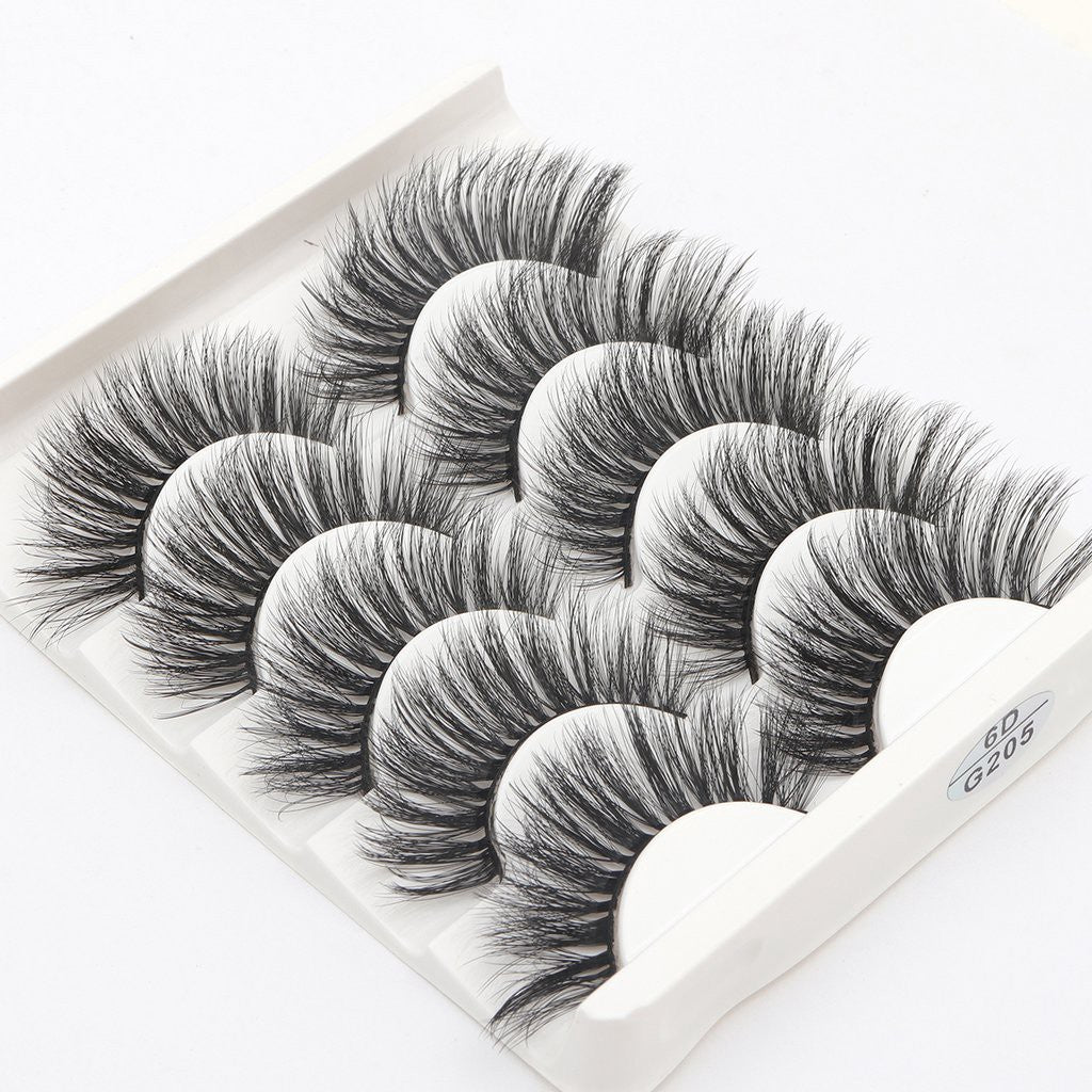 Lösögonfransar faux mink svarta 15 mm 5 par (10 st) utan lim