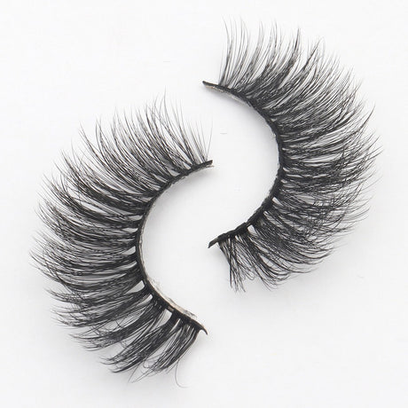 Lösögonfransar faux mink svarta 15 mm 5 par (10 st) utan lim